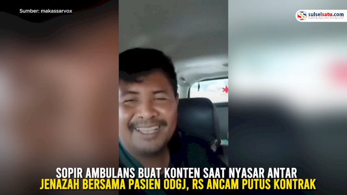 VIDEO: Sopir Ambulans Buat Konten Saat Nyasar Antar Jenazah Bersama Pasien ODGJ, RS Ancam Putus Kontrak