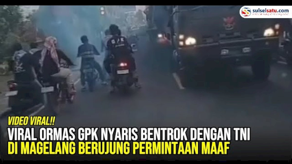 VIDEO: Viral Ormas GPK Nyaris Bentrok dengan TNI di Magelang Berujung Permintaan Maaf
