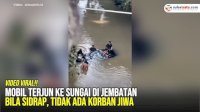 VIDEO: Mobil Terjun ke Sungai di Jembatan Bila Sidrap, Tidak Ada Korban Jiwa