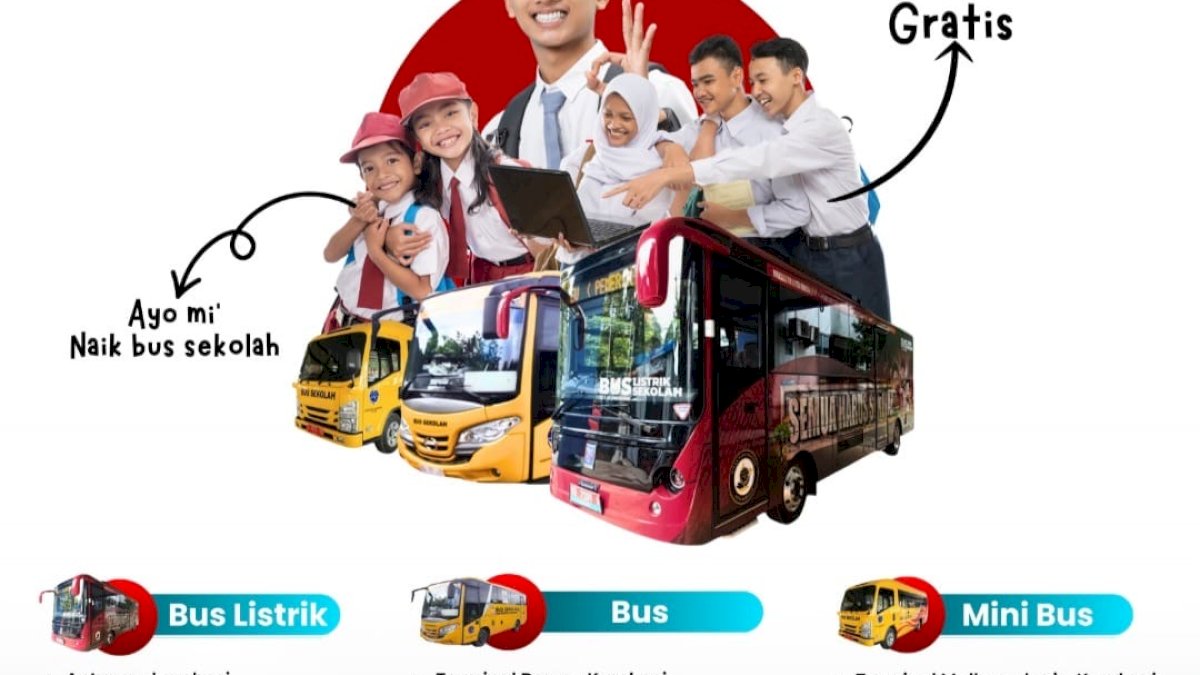 Pemkot Makassar Operasikan Bus Sekolah Gratis, Berfitur Canggih dan Aman untuk Pelajar