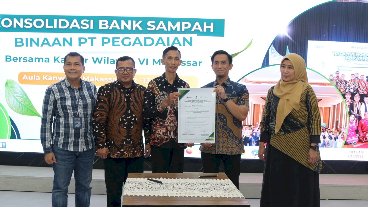 Kolaborasi Pemkot Makassar dan Pegadaian Dorong Program Zero Waste 2029