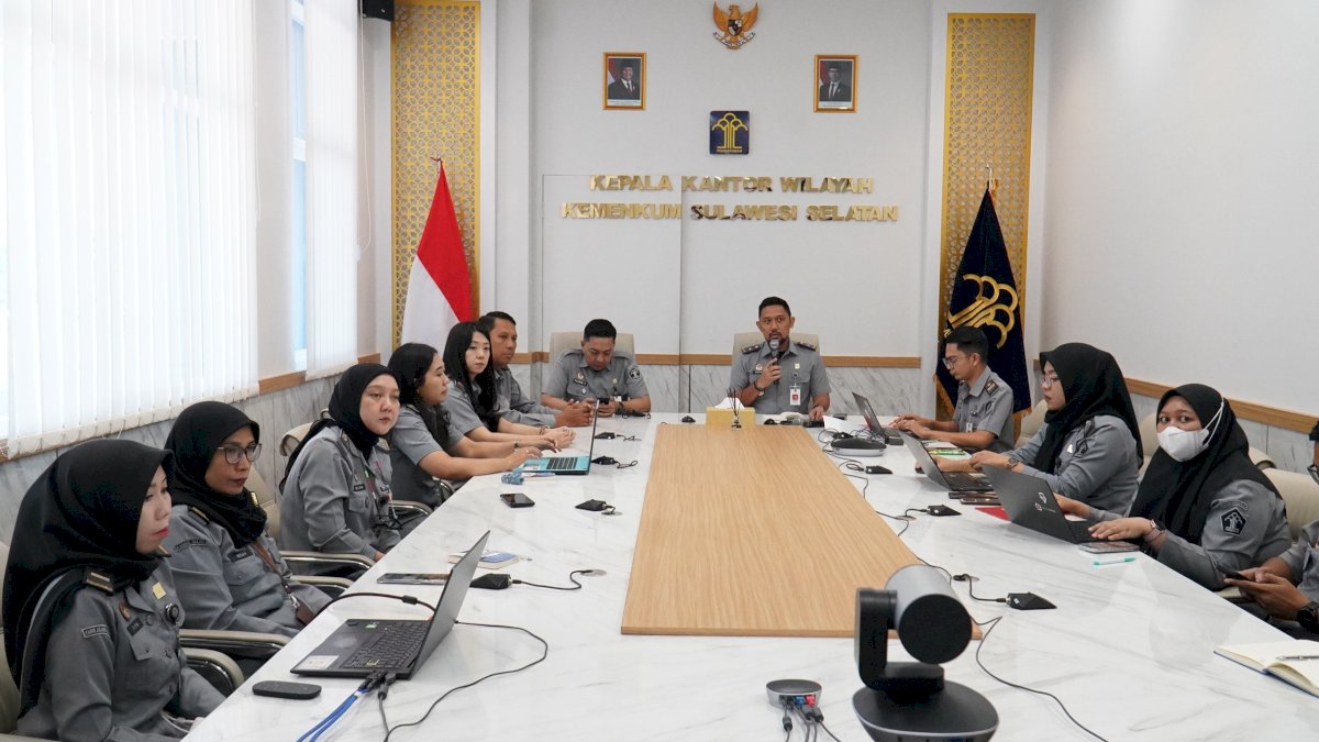Kanwil Kemenkum Sulsel Matangkan Penyusunan Standar Operasional Prosedur dan Alur Pelayanan