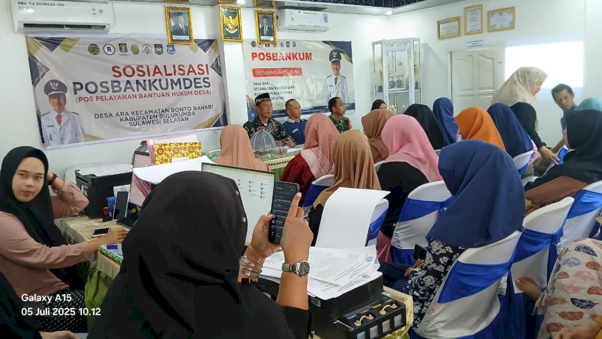 Kanwil Kemenkum Sulsel Perkuat Peran Kelompok Kadarkum di Desa Ara