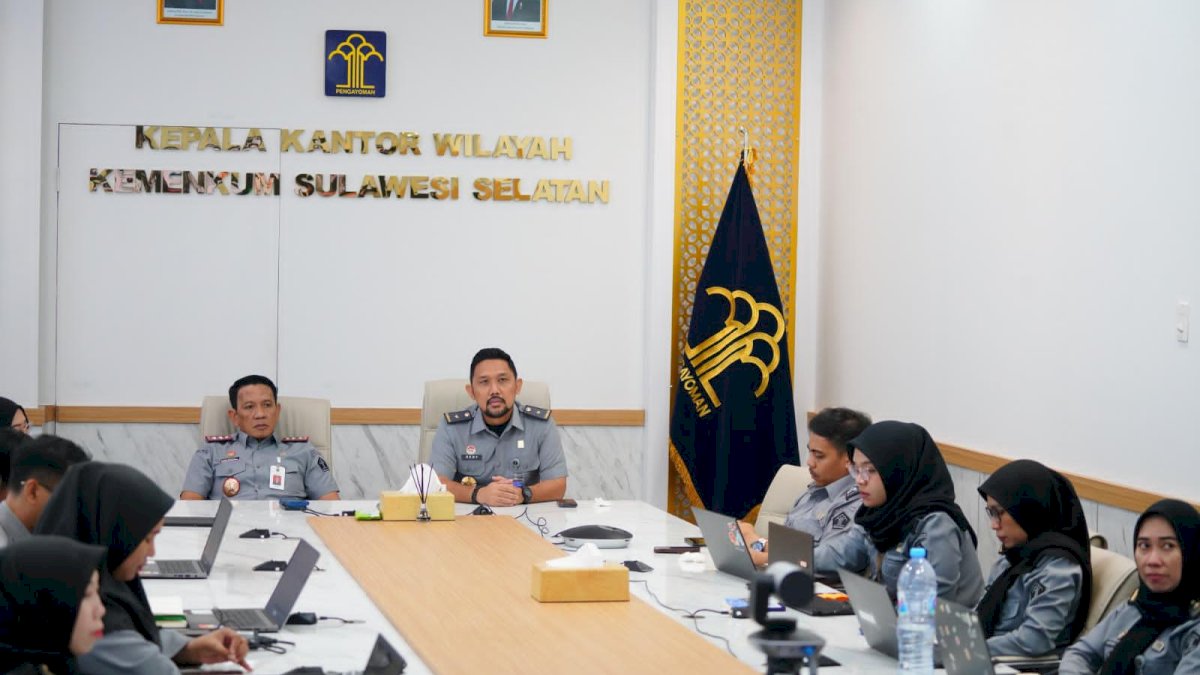 Kanwil Kemenkum Sulsel Ikuti Kegiatan Rekonsiliasi Laporan Keuangan Semester I 2025