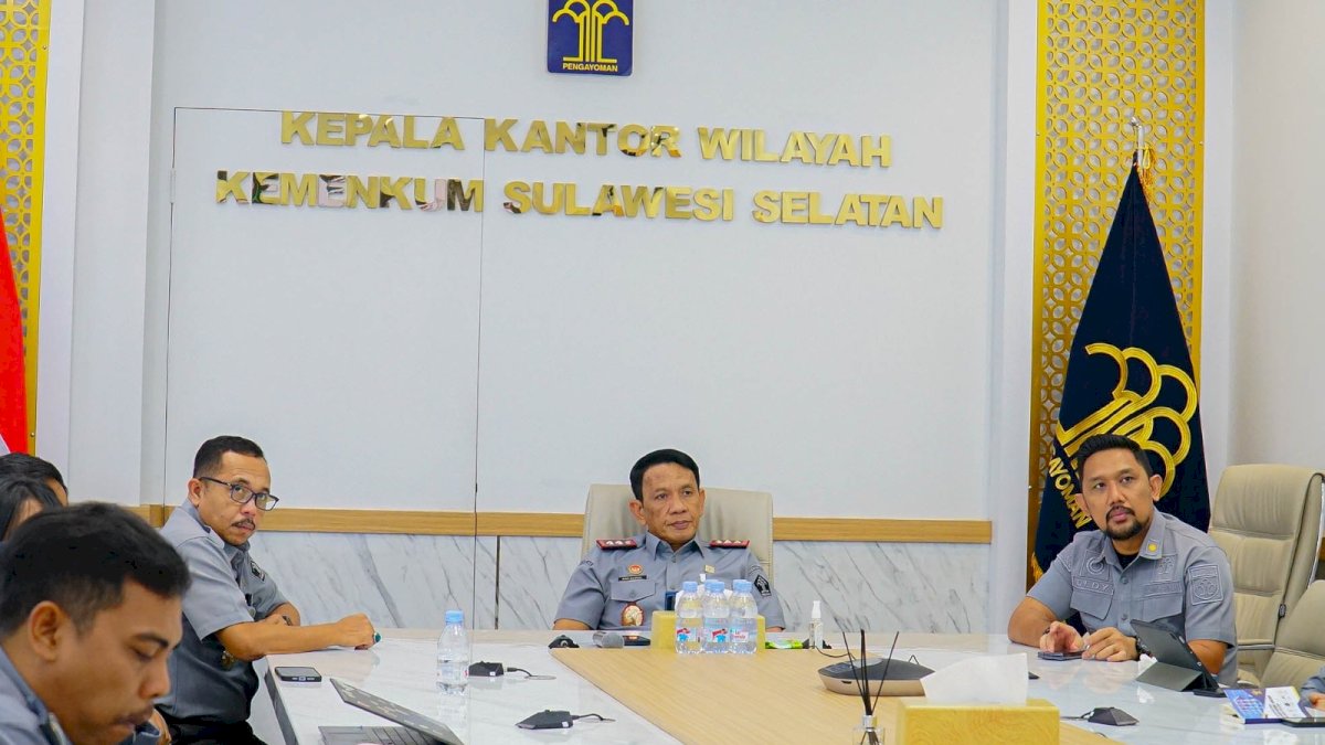 Kanwil Kemenkum Sulsel Ikuti Entry Meeting Pemeriksaan BPK Secara Virtual