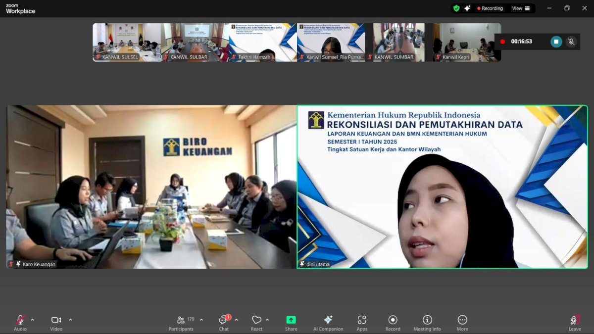 Kanwil Kemenkum Sulsel Rekonsiliasi BMN Semester I 2025, Pastikan Transparansi Aset Negara