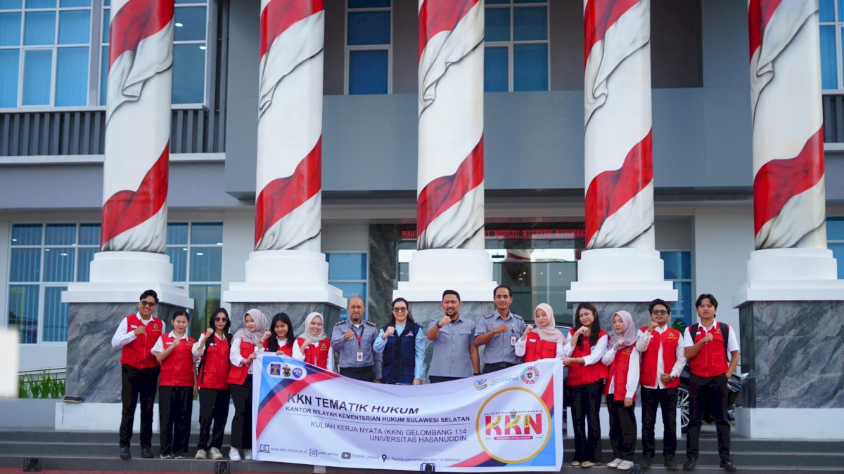 Kanwil Kemenkum Sulsel Sambut Mahasiswa KKN Tematik Unhas, Tekankan Kreativitas dan Inovasi