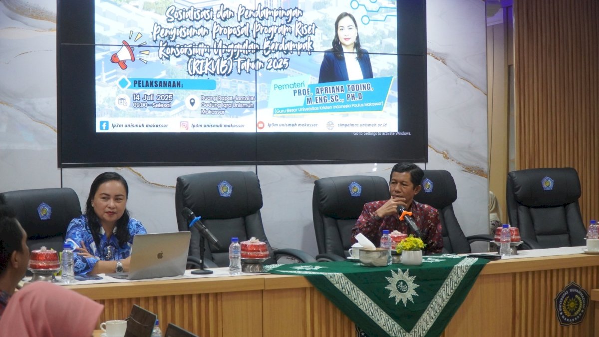 Unismuh Makassar Dorong Dosen Ajukan Proposal Riset Konsorsium Unggulan Berdampak