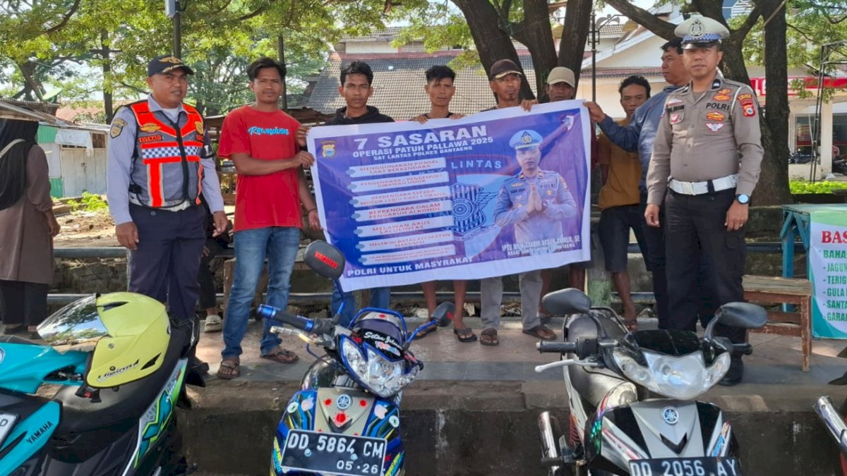 Satlantas Polres Bantaeng Gencar Sosialisasi Pelanggaran Prioritas Pada Operasi Patuh Pallawa 2025