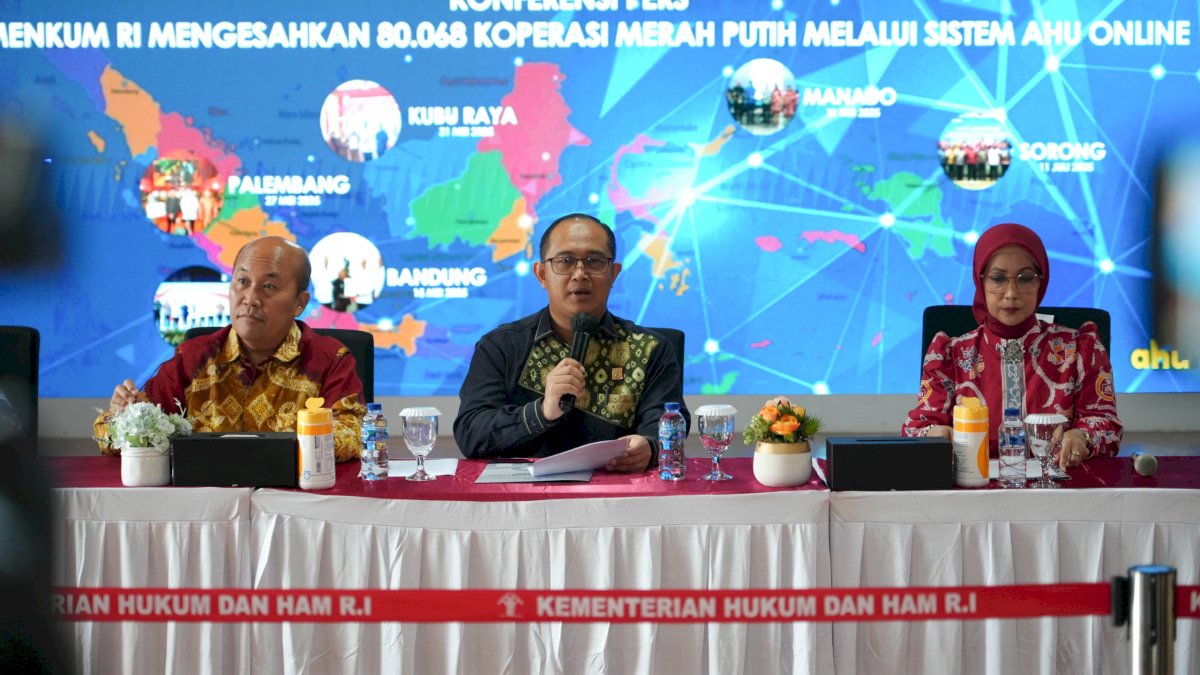 Lampaui Target Presiden, Kemenkum Sahkan 80.068 Koperasi Merah Putih Melalui Sistem AHU Online