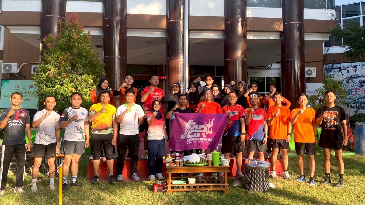 Peringati Hari Bhakti Adhyaksa ke-65, Tunas Muda Adhyaksa Jeneponto Gelar Lari 6,5 KM Bersama Forkopimda