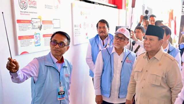 Presiden Prabowo Subianto saat peresmian Koperasi Merah Putih. Foto: Istimewa.