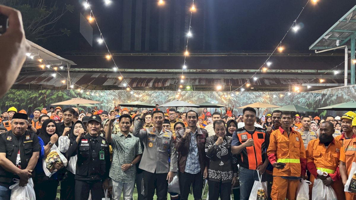 HUT Bhayangkara ke-79, Anak Rakyat dan Polda Sulsel Kolaborasi Berbagi 1.079 Paket Sembako