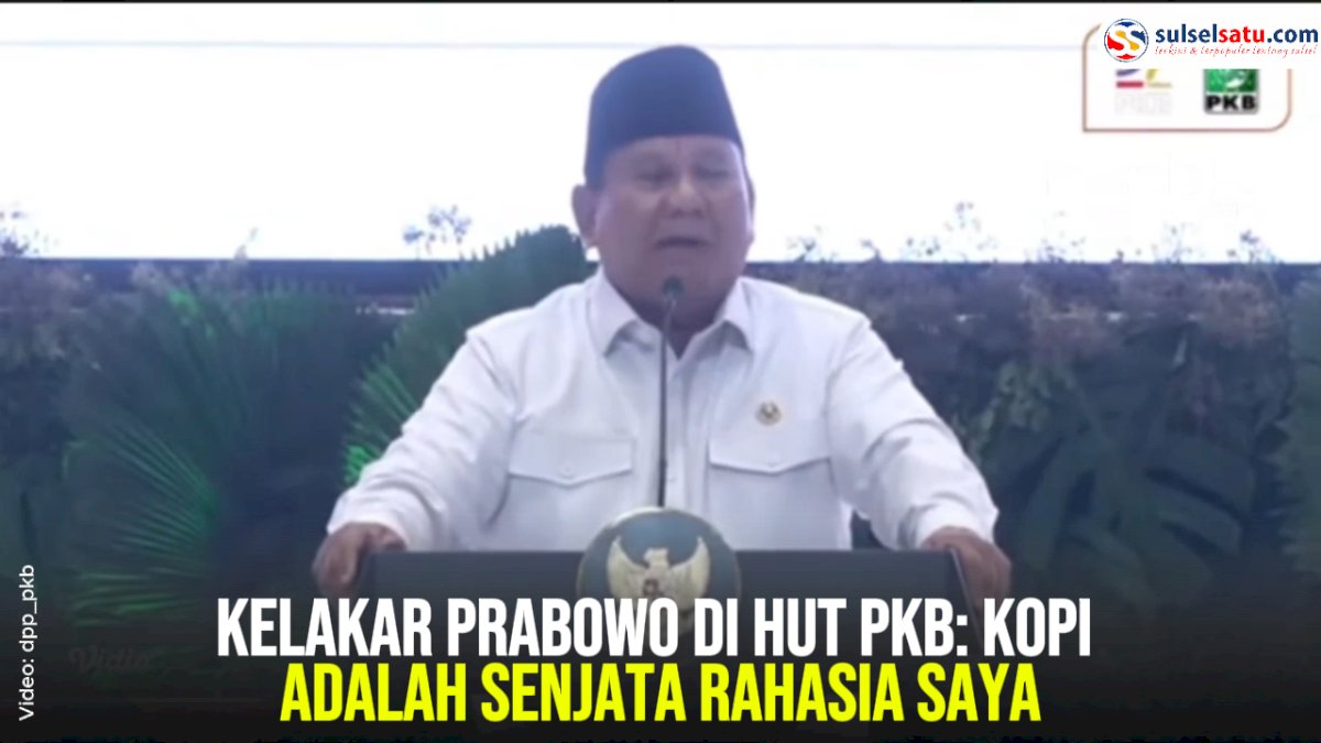 VIDEO: Kelakar Prabowo di HUT PKB: Kopi adalah Senjata Rahasia Saya