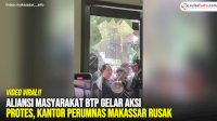 VIDEO: Aliansi Masyarakat BTP Gelar Aksi Protes, Kantor Perumnas Makassar Rusak