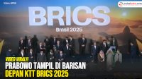 VIDEO: Prabowo Tampil di Barisan Depan KTT BRICS 2025