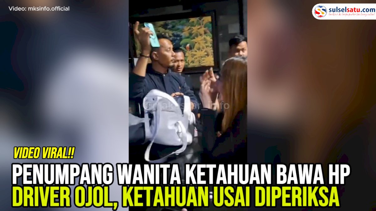 VIDEO: Penumpang Wanita Ketahuan Bawa HP Driver Ojol, Ketahuan Usai Diperiksa
