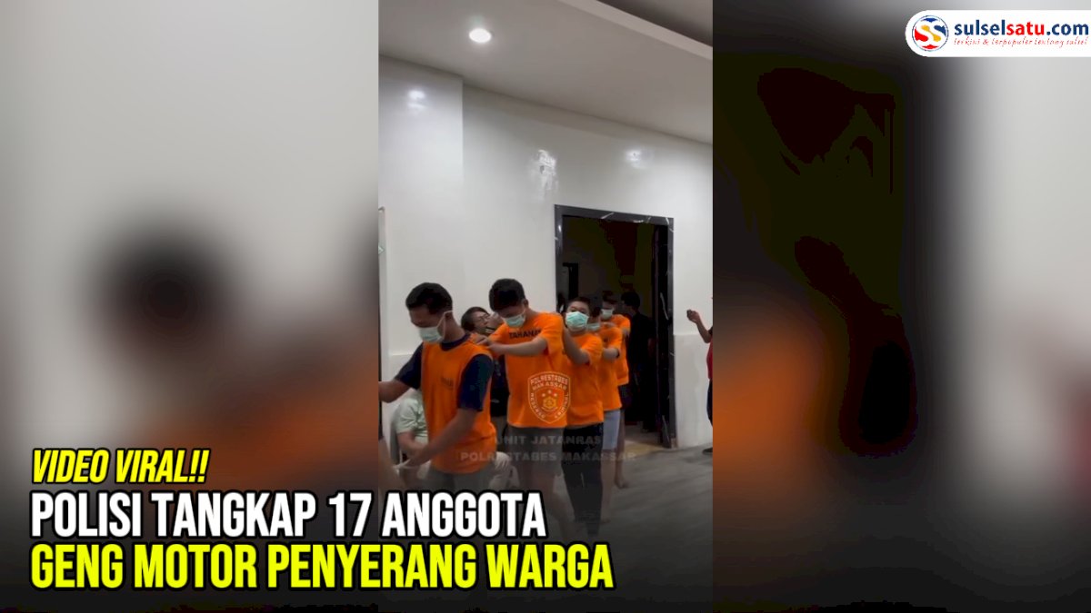 VIDEO: Polisi Tangkap 17 Anggota Geng Motor Penyerang Warga