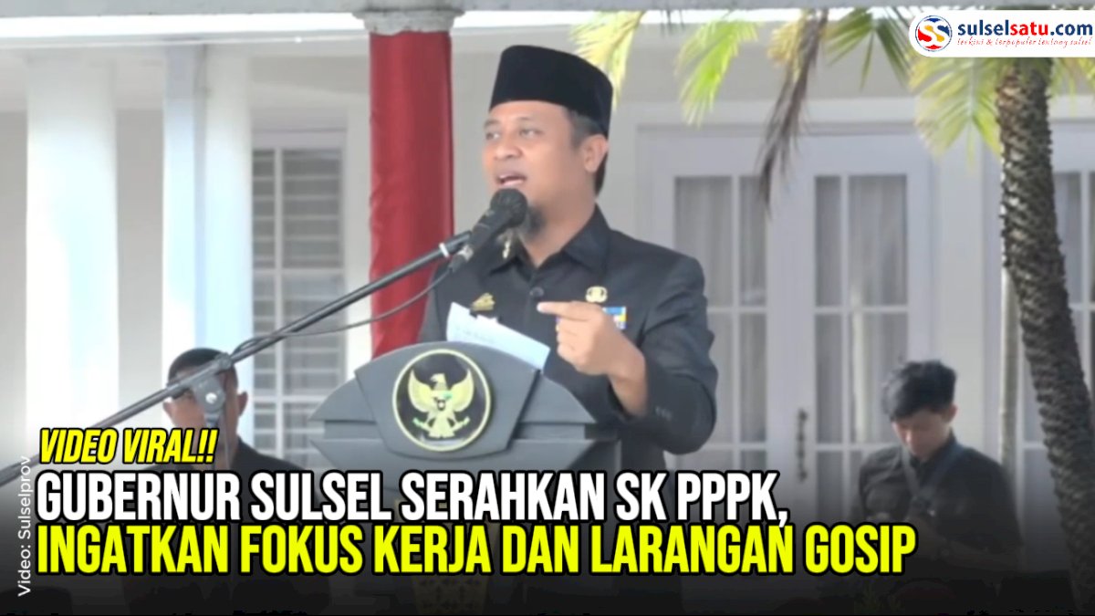 VIDEO: Gubernur Sulsel Serahkan SK PPPK, Ingatkan Fokus Kerja dan Larangan Gosip