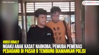 VIDEO: Ngaku Anak Kasat Narkoba, Pemuda Pemeras Pedagang di Pasar 9 Tembung Diamankan Polisi