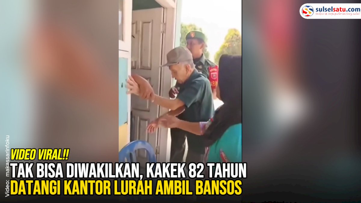 VIDEO: Tak Bisa Diwakilkan, Kakek 82 Tahun Datangi Kantor Lurah Ambil Bansos
