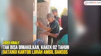 VIDEO: Tak Bisa Diwakilkan, Kakek 82 Tahun Datangi Kantor Lurah Ambil Bansos