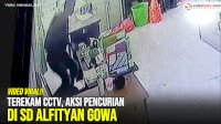 VIDEO: Terekam CCTV, Aksi Pencurian di SD Alfityan Gowa