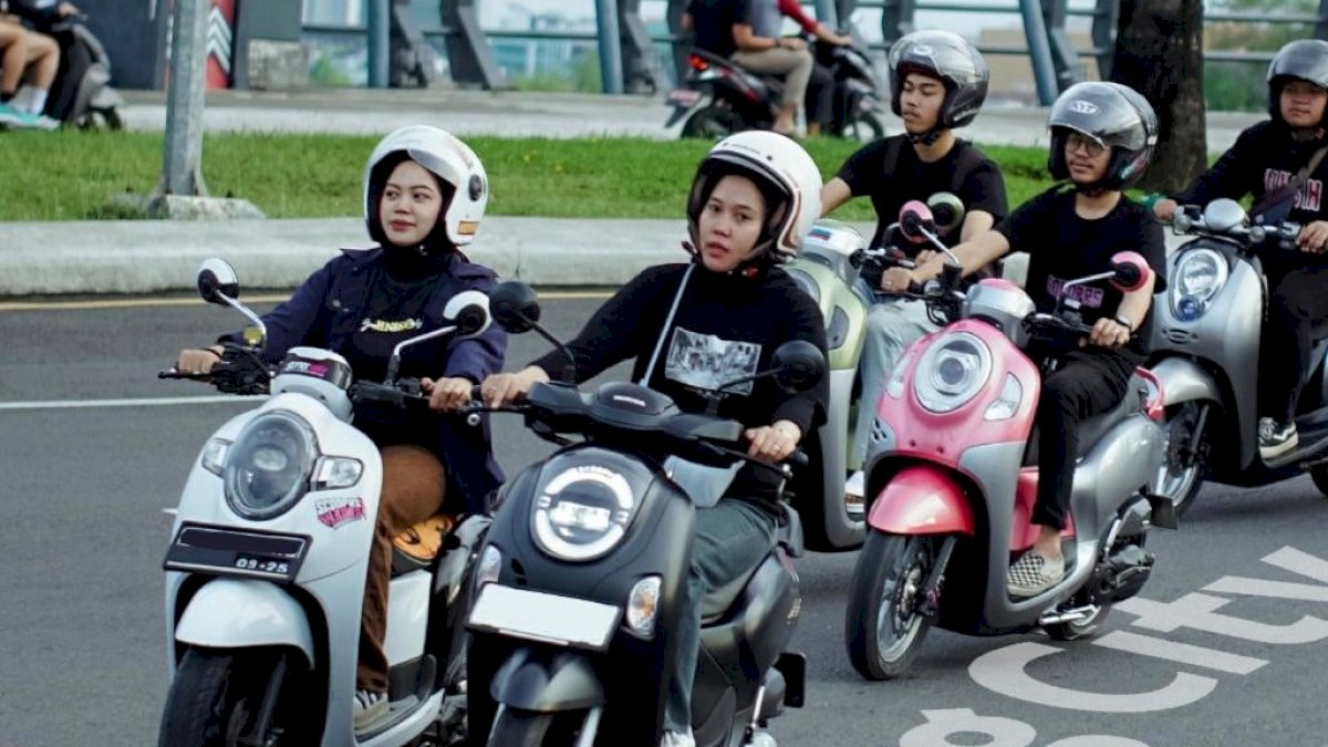 Asmo Sulsel Kembali Gelar Scoopy Velocreativity, Ajak Komunitas Scoopy Keliling Kota Makassar