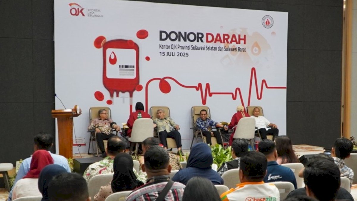 Donor Darah OJK Sulselbar dan UPTD Sulsel Berhasil Kumpulkan 150 Kantong