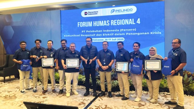 Pelindo Regional 4 apresiasi empat cabang dengan pengelolaan kehumasan terbaik. Foto: Istimewa.