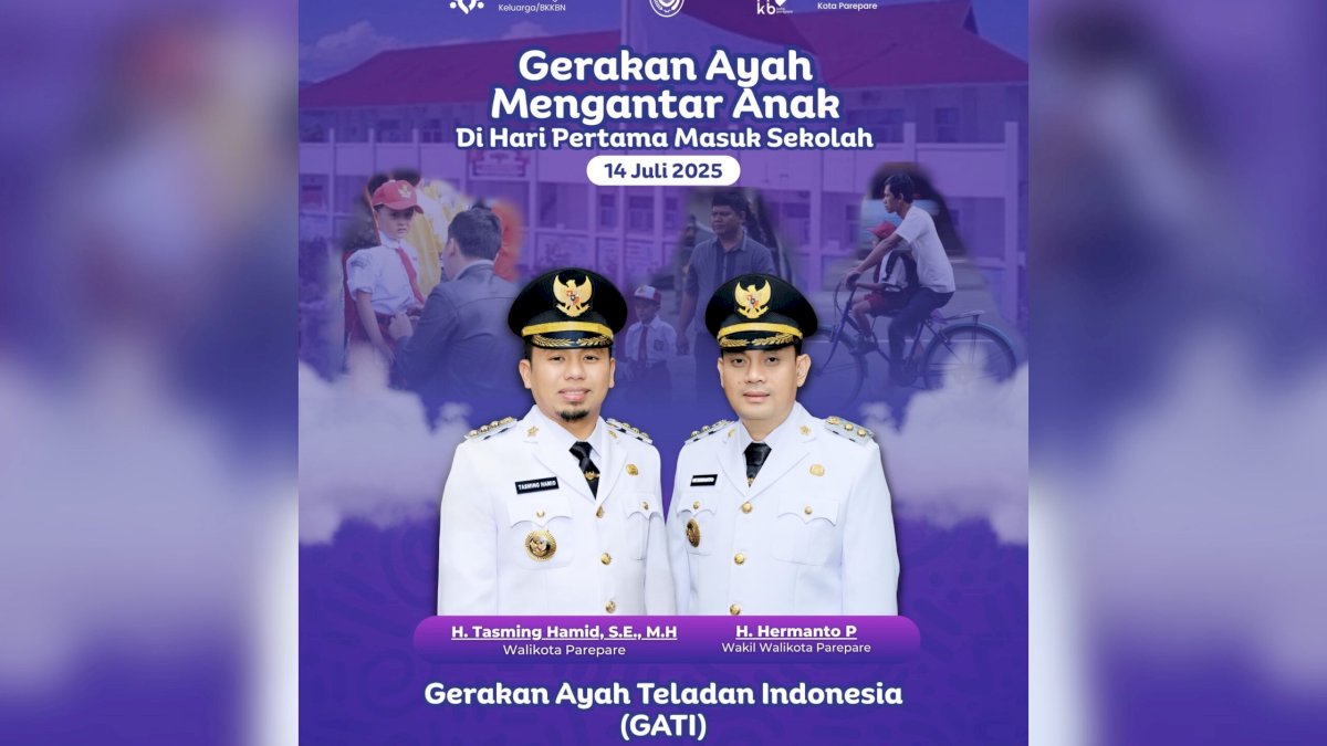 Pemkot Parepare Tiadakan Apel Pagi 14 Juli, Dukung Hari Pertama Sekolah Bersama Ayah