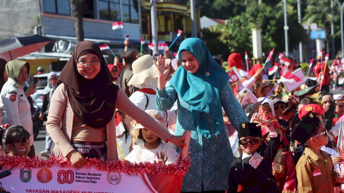 Ketua PKK Andi Arfiah Bangga Lihat Semangat Anak-Anak Parepare Cintai Indonesia