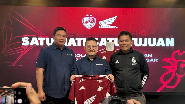 Honda kembali jadi sponsor PSM Makassar. Foto: Istimewa.