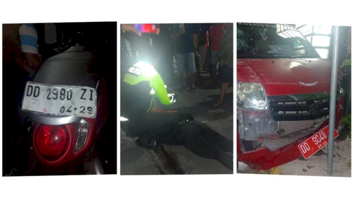 BREAKING NEWS: Tabrakan Maut Motor dan Ambulans di Perempatan Empoang Jeneponto, Satu Tewas di Tempat
