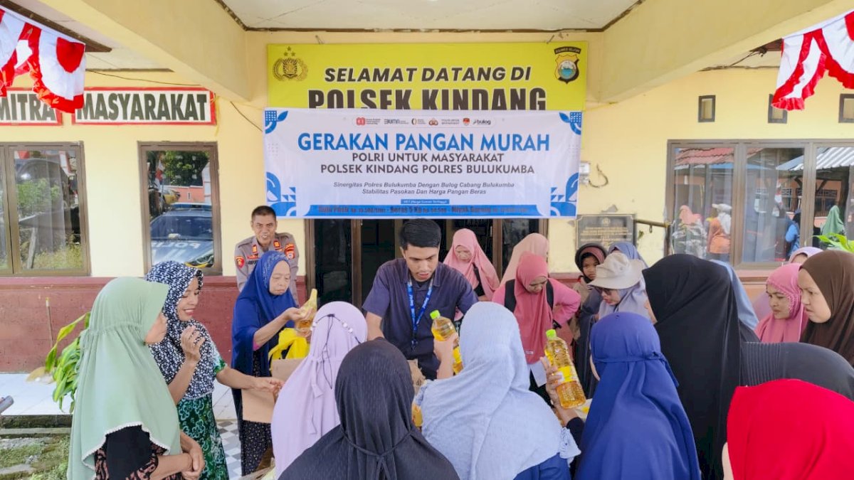 Lagi, Polres Bulukumba Salurkan 1,7 Ton Beras SPHP dalam Gerakan Pangan Murah di Gantarang dan Kindang