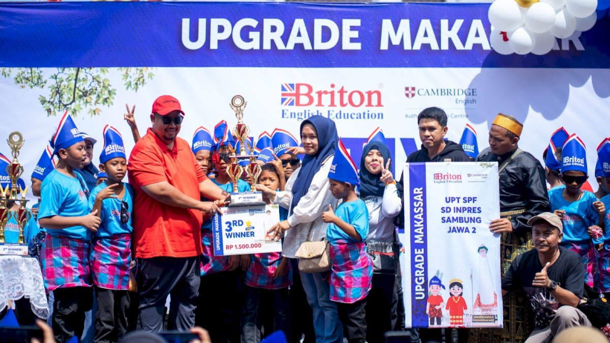 Briton Lestarikan Budaya Lewat Festival Gandrang Bulo Tingkat SD di Makassar