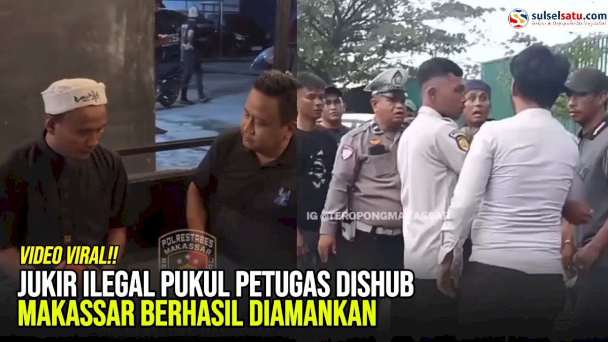 VIDEO: Jukir Ilegal Pukul Petugas Dishub Makassar Berhasil Diamankan
