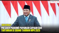 VIDEO: Presiden Prabowo Paparkan Capaian dan Tantangan di Sidang Tahunan MPR 2025