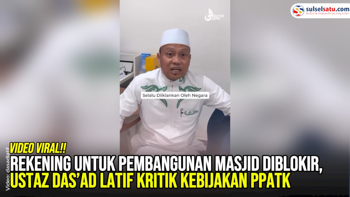 VIDEO: Rekening untuk Pembangunan Masjid Diblokir, Ustaz Das’ad Latif Kritik Kebijakan PPATK
