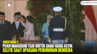 VIDEO: Puan Maharani Tuai Kritik Gara-Gara Asyik Selfie saat Upacara Penurunan Bendera