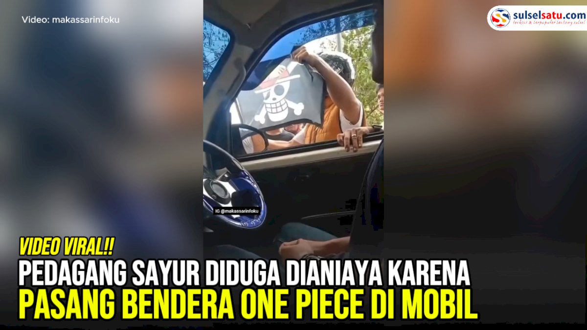 VIDEO: Pedagang Sayur Diduga Dianiaya karena Pasang Bendera One Piece di Mobil