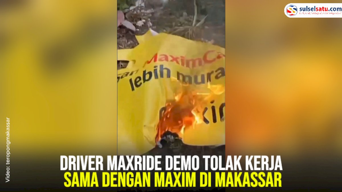 VIDEO: Driver Maxride Demo Tolak Kerja Sama dengan Maxim di Makassar