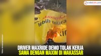 VIDEO: Driver Maxride Demo Tolak Kerja Sama dengan Maxim di Makassar