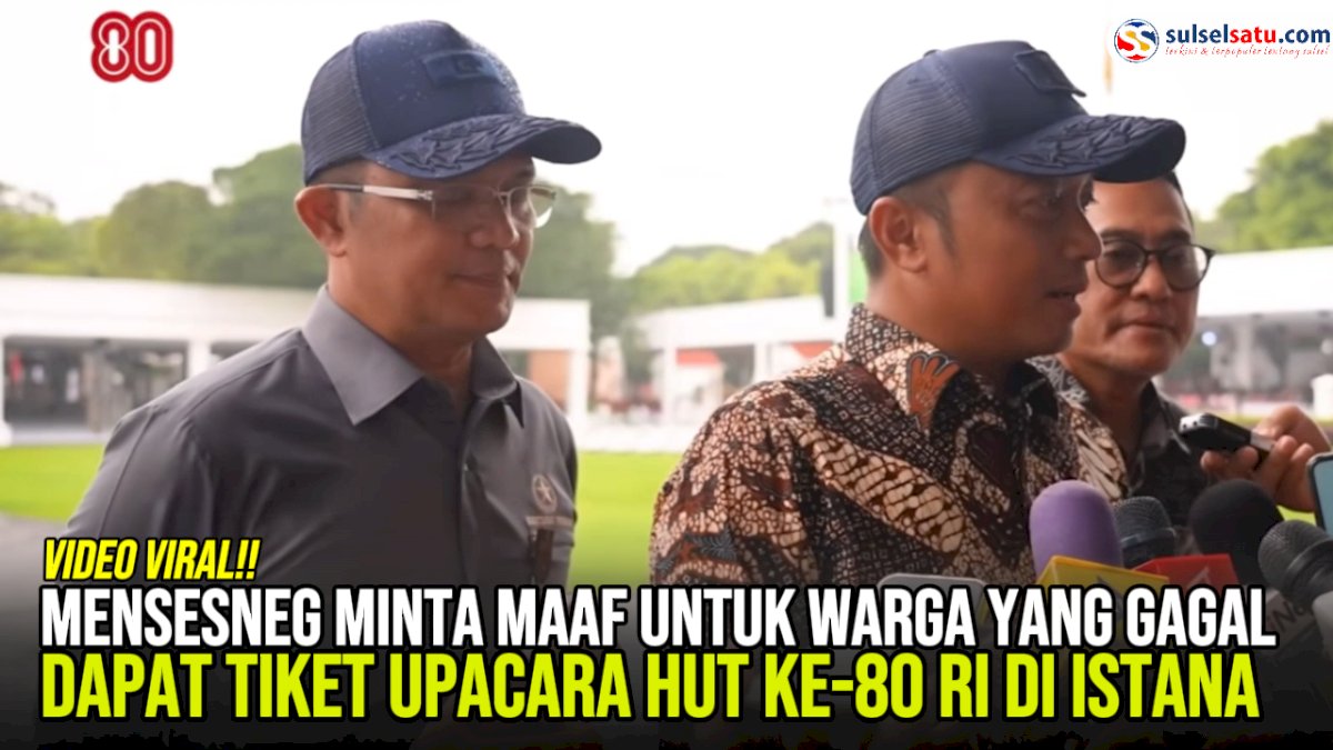 VIDEO: Mensesneg Minta Maaf untuk Warga yang Gagal Dapat Tiket Upacara HUT ke-80 RI di Istana