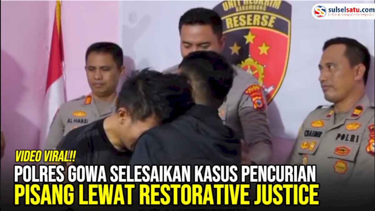 VIDEO: Polres Gowa Selesaikan Kasus Pencurian Pisang Lewat Restorative Justice