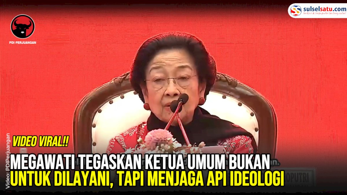 VIDEO: Megawati Tegaskan Ketua Umum Bukan untuk Dilayani, tapi Menjaga Api Ideologi