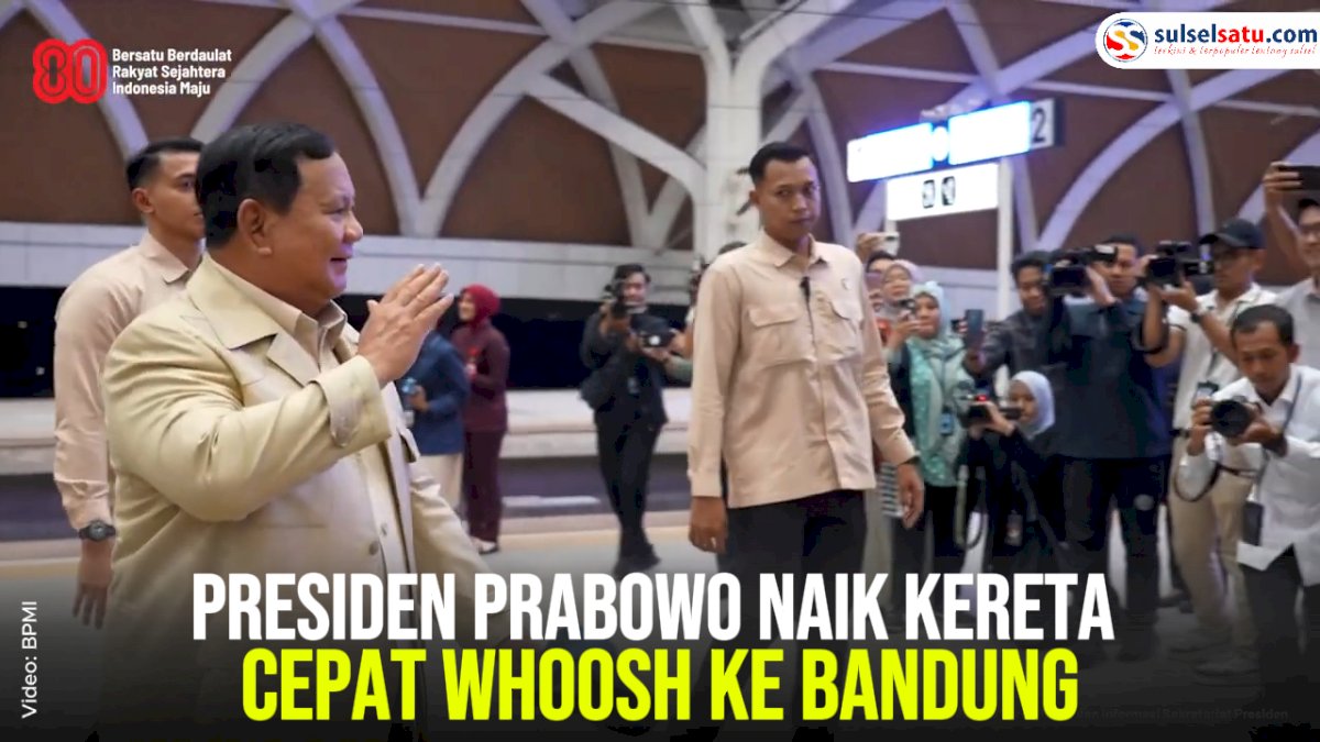 VIDEO: Presiden Prabowo Naik Kereta Cepat Whoosh ke Bandung