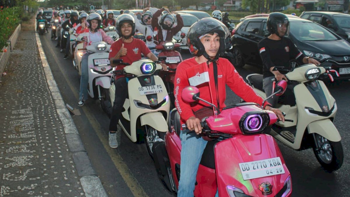 Asmo Sulsel Convoy Merdeka Bersama Honda Stylo 160 di Hari Kemerdekaan ke-80 RI