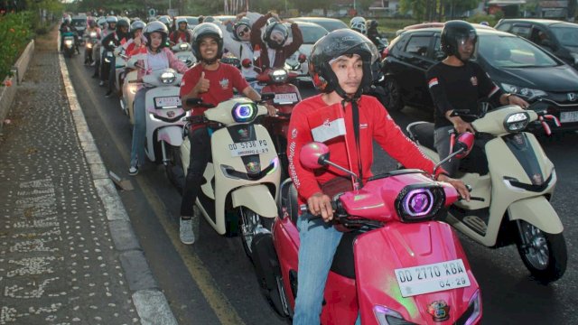 Convoi Merdeka pengguna Honda Stylo 160 di Hari Kemerdekaan RI ke-80 tahun. Foto: Istimewa.