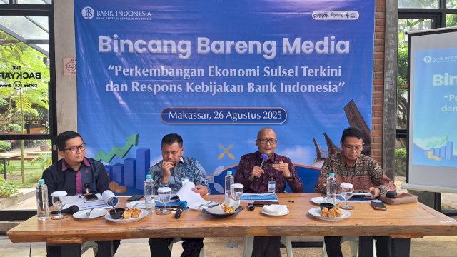 Bincang Bareng Media BI Sulsel di Kota Makassae. Foto: Sri Wahyu Diastuti / Sulselsatu.com. 